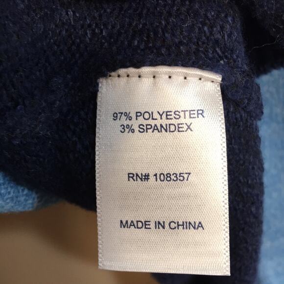 NWT St John's Bay Long Sweater with Cowl Neck Blue & Cream Color Women's Size 1X - Picture 10 of 15